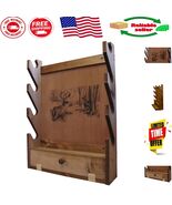 Elegant 4-Gun Wall-Mounted Display Rack - Compartment for Accessories In... - $2,838.79 MXN