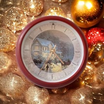 Thomas Kinkade Musical Clock Home For The Holidays Wall Christmas Videos Works - £20.08 GBP