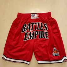 Battles Empire Vintage Stitched Red Basketball Shorts S-3XL - £31.55 GBP