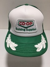 Vtg Deadstock CO-OP Building Scrambled Eggs Yopoong Mesh Trucker Hat Snapback - £45.84 GBP