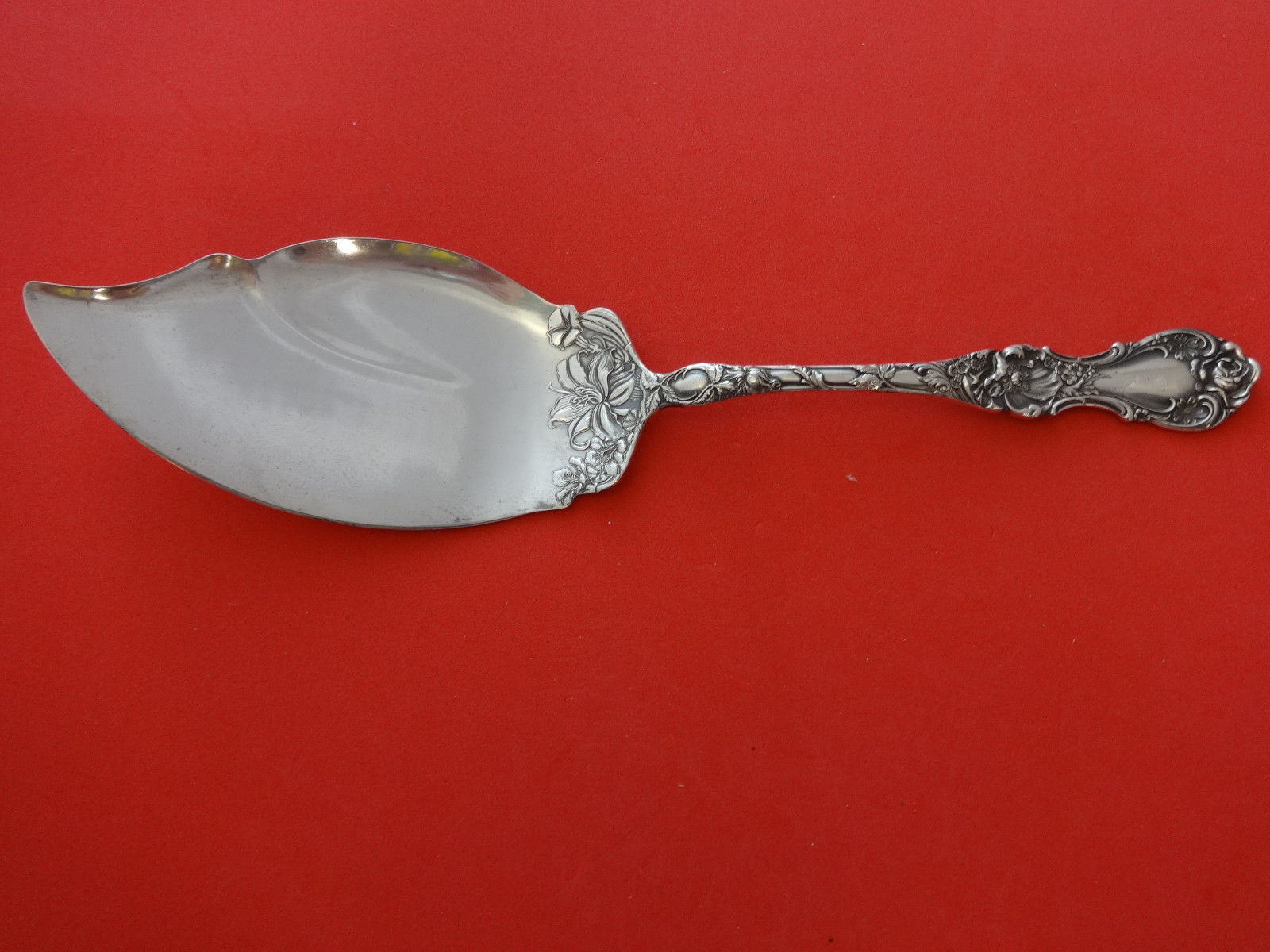 Primary image for Floral by Wallace Plate Silverplate Fish Slice 11 1/4"