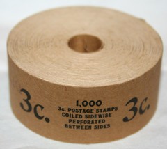 US 3 Cent Postage Stamp 1000 Test-Dummy Coil Roll - $118.79