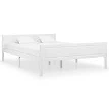 Bed Frame Solid Pinewood White 120x200 cm - £97.79 GBP
