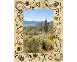 Southwestern Style Laser Engraved Wood Picture Frame Portrait (5 x 7) - £24.68 GBP