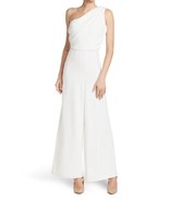 Love By Design Ava One-Shoulder Wide Leg Jumpsuit SZ S Ivory - $90.29