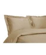 400 Thread Count Hemstitch Solid Duvet Set Fawn Gold King 75&quot;x80&quot; - $104.25 CAD