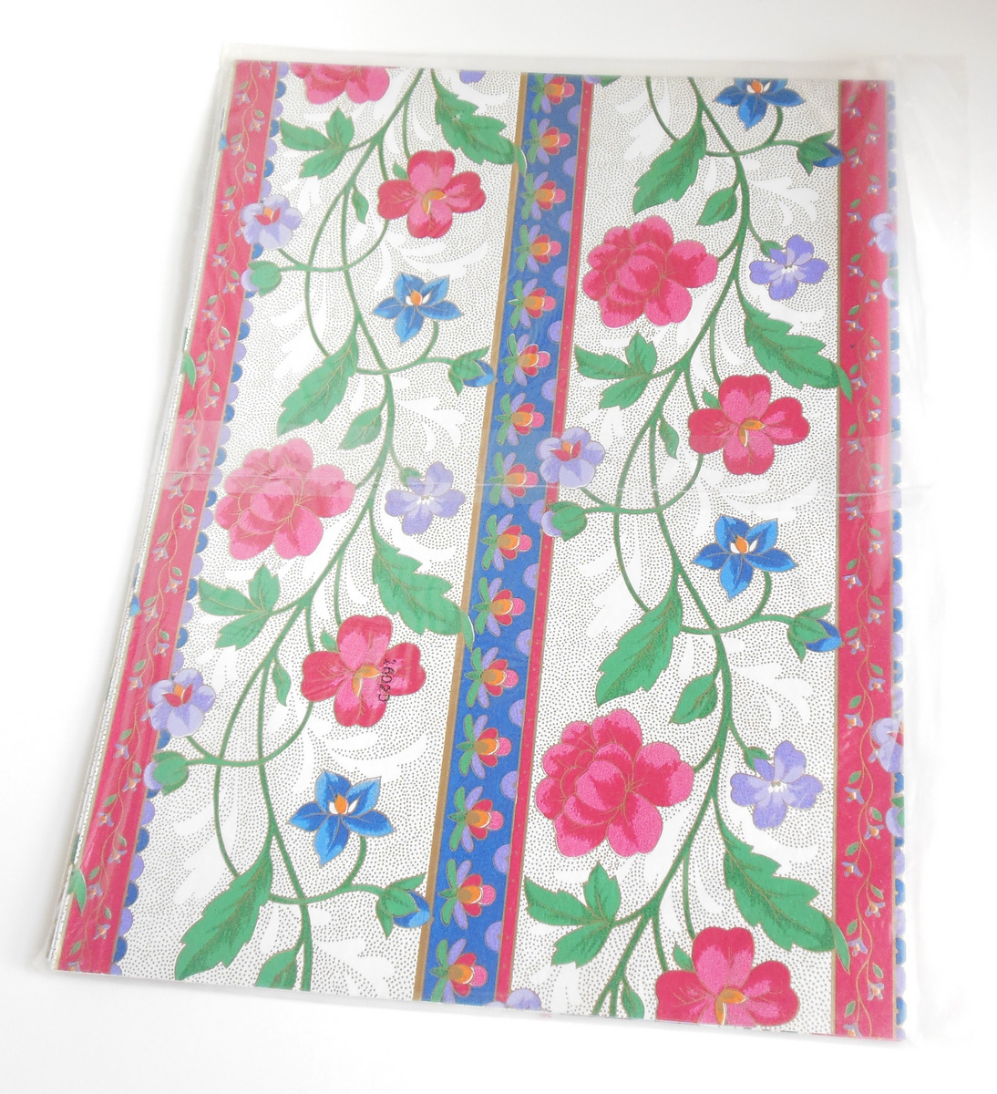 Vintage Forget Me Not American Greetings Sheet Gift Wrapping Paper Floral Pink - $12.95