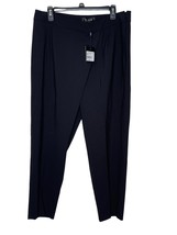 St. John Women&#39;s Pants Pleated Zip Side Wool Blend Stretch Black Size 12 NWT - £82.29 GBP