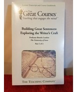 Building Great Sentences Exploring Writer&#39;s Craft Great Courses part 1 a... - £14.22 GBP