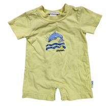 Vintage 1998 Gymboree Baby Dolphin Swim Romper Lime Green Up to 3 Months... - $39.60