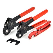 Angle Head F1807 Pex Pipe Crimping Tool For Copper Rings - 1/2&3/4-Inch Two Crim - £99.76 GBP