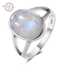 New Vintage Fine Jewelry Hollow Out 10x14MM Big Natural Rainbow Moonstone Rings  - £14.11 GBP