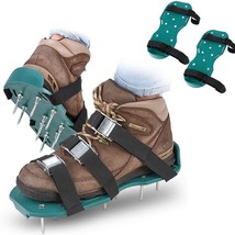 Pair of Lawn Aerator Sandals W/ Adjustable Straps Tool Stainless Steel - £14.93 GBP