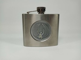 Stainless Steel Flask Eagle Screw Top Lid - 5 oz. Great Gift For Him - £4.74 GBP