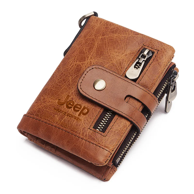 Cowhide Genuine Leather Men Wallet Fashion Coin Purse Small Mini Card Holder Cha - £80.83 GBP