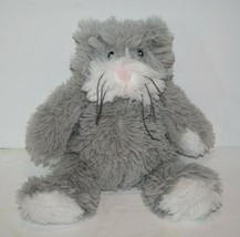 Warmies Kitty Cat Jr Soft Gray Kitten 9&quot; Plush Microwave Lavender Scent Soothing - £12.45 GBP