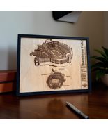 Lambeau Field Green Bay, Wisconsin Wood Engraved Wall Hanging Football S... - $19.59