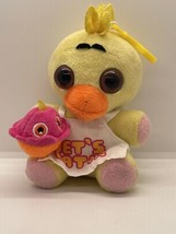 FNAF Five Nights At Freddys Chica Plush Toy Yellow Duck Let’s Eat Chica clip 5in - £14.93 GBP