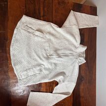 Eddie Bauer Womens Oatmeal Diamond Quilted Quarter Zip Pullover Sweater ... - $21.78