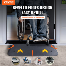 VEVOR Upgraded Rubber Threshold Ramp, 1.5&quot; Rise Wheelchair Ramp Doorway,... - $44.99