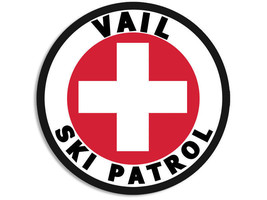 4&quot; Vail Colorado Ski Patrol Helmet Car Bumper Decal Sticker Made In Usa - £12.70 GBP