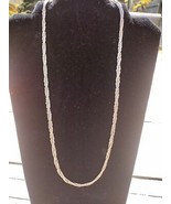 Vintage Silver and Gold Tone Braided Necklace - £23.33 GBP