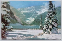 Snowy Winter Blanket at Lake Louise Banff National Park Alberta Canada Postcard - £11.33 GBP