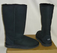 UGG Australia Classic Tall Black Suede Boots KIDS Youth Size US 2 NEW #5229 - $108.89