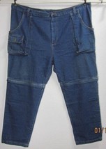 GUIDE GEAR Mens CONVERTIBLE CARGO JEANS/SHORTS BOTTOMS SIZE W48 L30 100%... - $30.96