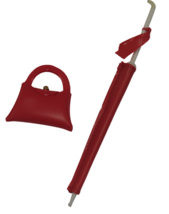 Vintage Barbie Red Purse and Umbrella 1960s Francie - €16,90 EUR