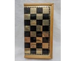 Travel Chess Board Gold And Black With Plastic Pieces Chess 8&quot;  - $35.63