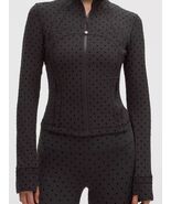 SHIPS TODAY LULULEMON DEFINE Cropped Jacket Nulu Flocked~Polka Flock Bla... - $219.95