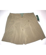 New Womens Office Dress Shorts 14 Olive Green Silky Ralph Lauren Work NW... - £102.08 GBP