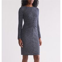 Vince Camuto Metallic Knit Long Sleeve Dress, Party, Work Navy, Size 8, NWT - $69.00