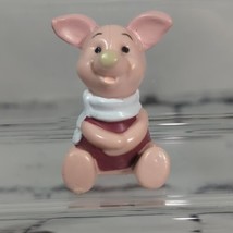 Disney Winnie The Pooh Cute Piglet Small Plastic Figurine 1&quot; x 2&quot; Tall Pink - £7.83 GBP