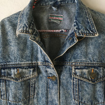 Vintage Stefano kids denim jacket blue jean trucker jacket girls size la... - $24.70