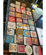 Lot 34 Vintage Beer Advertising Collectibles Coaster Different Shapes B - $44.96