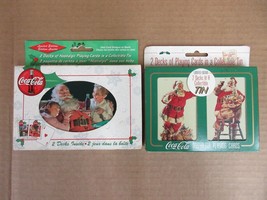 Vintage 2 Sets of Coca Cola Playing Cards In Tin New Sealed Package 1990s - $27.69
