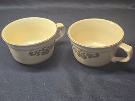 Vintage PFALTZGRAFF Stoneware VILLAGE 8oz Coffee Tea Cups Set Of 2 - Mad... - $9.88