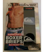 Three QuickSilver boxer briefs Size Medium Fly Front  Black and Gray - $327.10 MXN