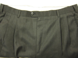 GORGEOUS $345 Zanella Dark Gray 4-Season Wool Pleated Front Pants 37W - £36.18 GBP