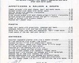 Jil&#39;s Restaurant Menu Signed O&#39;Farrell St San Francisco California 1980&#39;s - £30.21 GBP