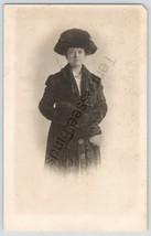 Vintage Real Picture Postcard Young Woman Hunter Tuppen Co. Studio RPPC - £14.53 GBP
