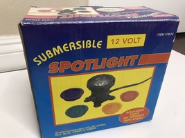 Submersible Spotlight 12 Volt Interchangeable Color Lenses- Aquarium-Fountains - £14.29 GBP