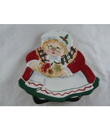 Fitz and Floyd  Mrs Claus Santa Canape cookie Dish Christmas gift Gallery - $23.07 CAD
