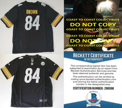 Antonio Brown autographed Pittsburgh Steelers football Jersey proof Beck... - $346.49
