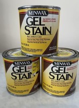 Lot Of 3 Minwax Wood Gel Stain Brazilian Rosewood 1/2 Pint 8oz Cans New Unused - £58.51 GBP