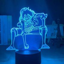 Luffy Anime - LED Lamp (One Piece) Room Decor, Birthday Gifts, Led Light Bedside - £24.22 GBP