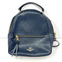 Coach Women’s Jordyn Backpack Signature C Monogram Midnight Blue Leather... - $98.95
