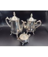 International Silver Co. Silverplated Tea &amp; Coffee Set – Ornate Fee - $614.54 MXN